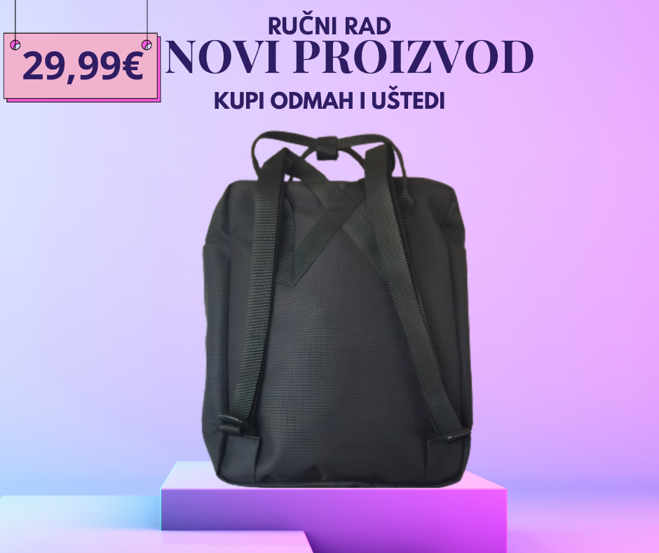 RUKSAK KLASIK CRNI